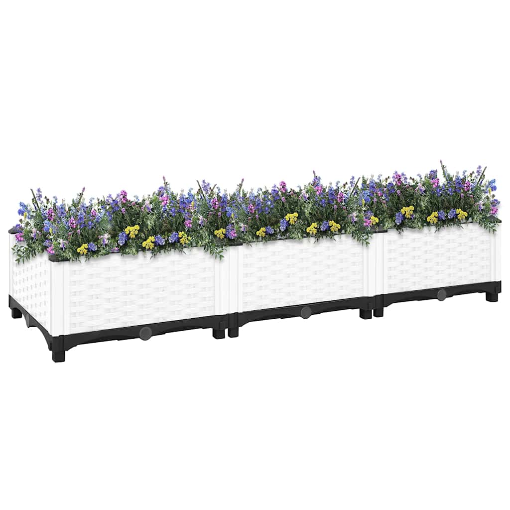 vidaXL Fioriera Rialzata 160x40x23 cm in Polipropilene - Image 4 of 52