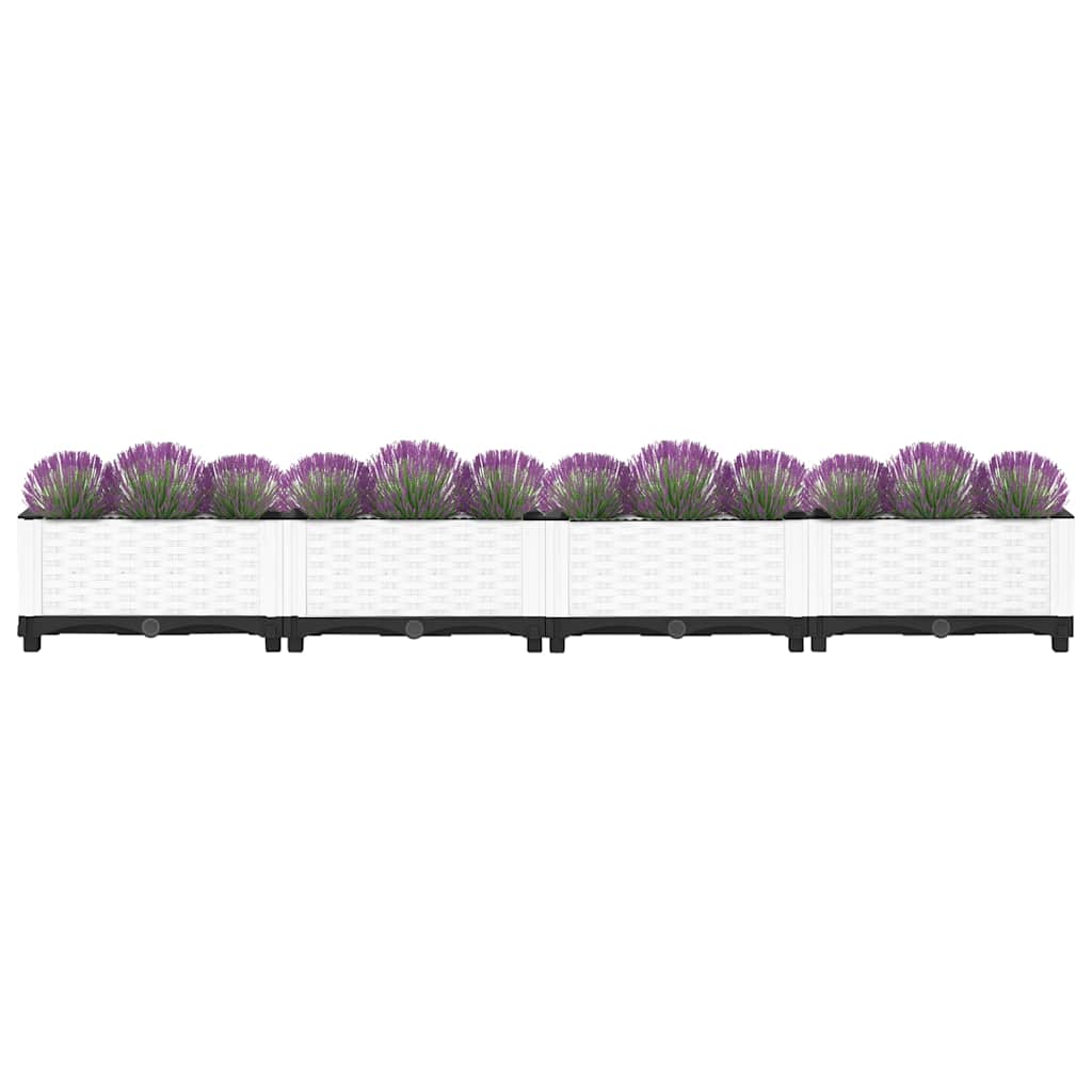 vidaXL Raised Planter, Polypropylene, 160x40x38 cm, Light Grey - Image 11 of 60