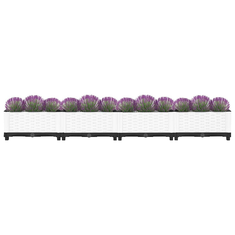 vidaXL Raised Planter, Polypropylene, 160x40x38 cm, Light Grey - Image 11 of 60