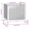 vidaXL Raised Planter, Polypropylene, 160x40x38 cm, Light Grey - Image 44 of 60