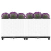 vidaXL Raised Planter, Polypropylene, 80x80x38 cm, Light Grey - Image 11 of 33