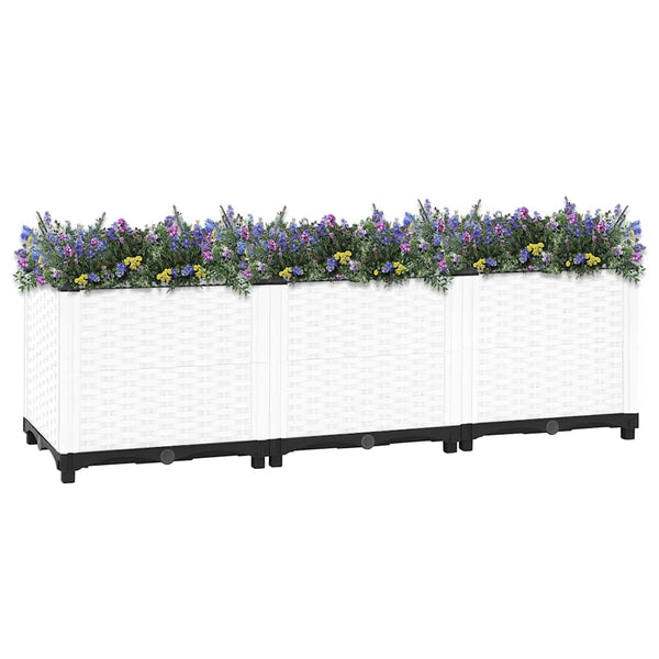 Fioriera Rialzata in Polipropilene 160x40x38 cm Grigio chiaro - immagine 2 | SolPatio