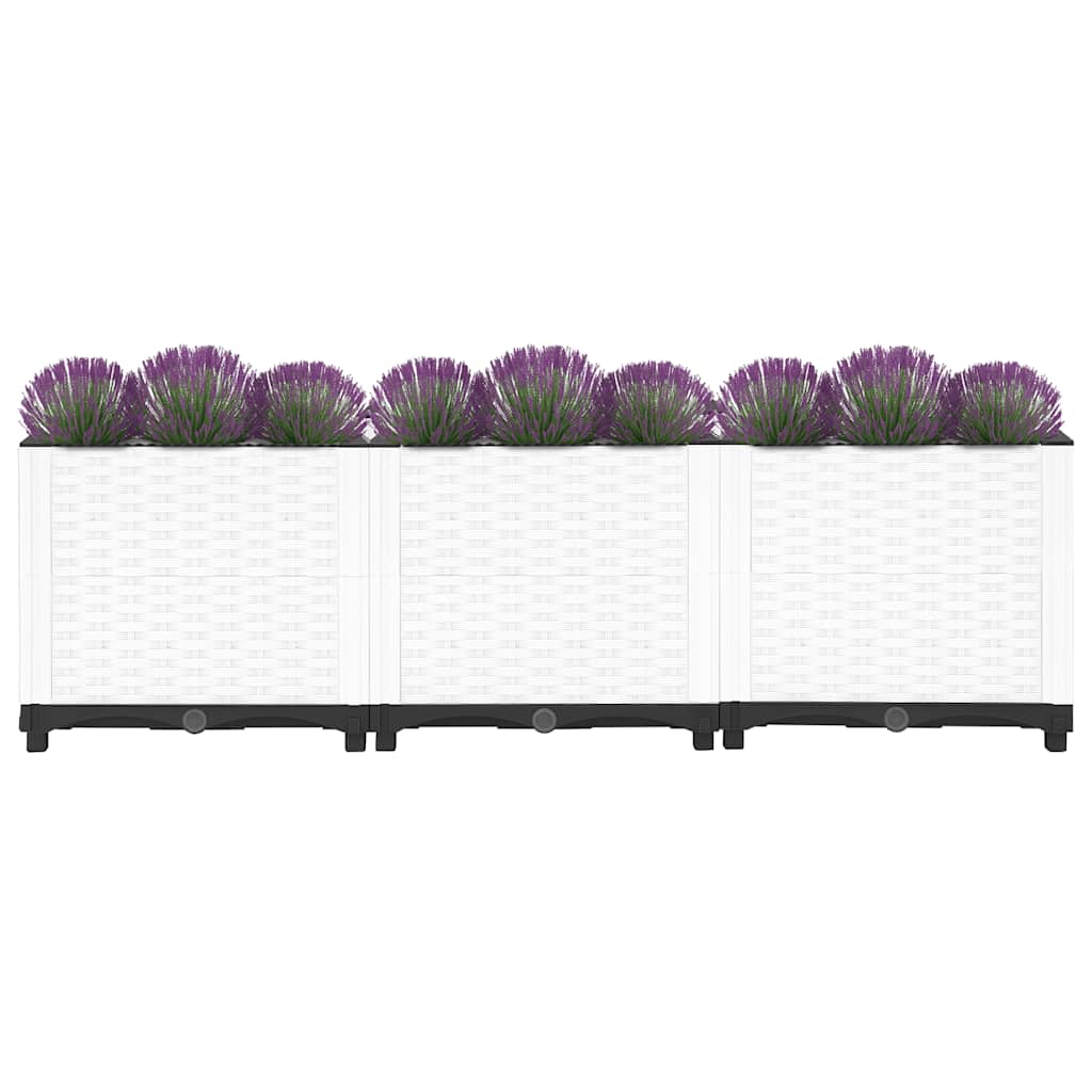 vidaXL Raised Planter, Polypropylene, 160x40x38 cm, Light Grey - Image 14 of 60