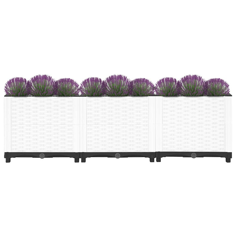 vidaXL Raised Planter, Polypropylene, 160x40x38 cm, Light Grey - Image 14 of 60