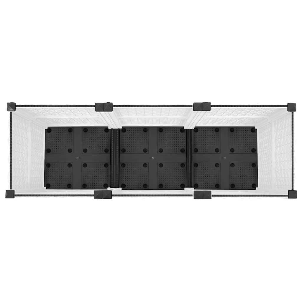 vidaXL Raised Planter, Polypropylene, 160x40x38 cm, Light Grey - Image 30 of 60