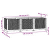vidaXL Raised Planter, Polypropylene, 160x40x38 cm, Light Grey - Image 58 of 60