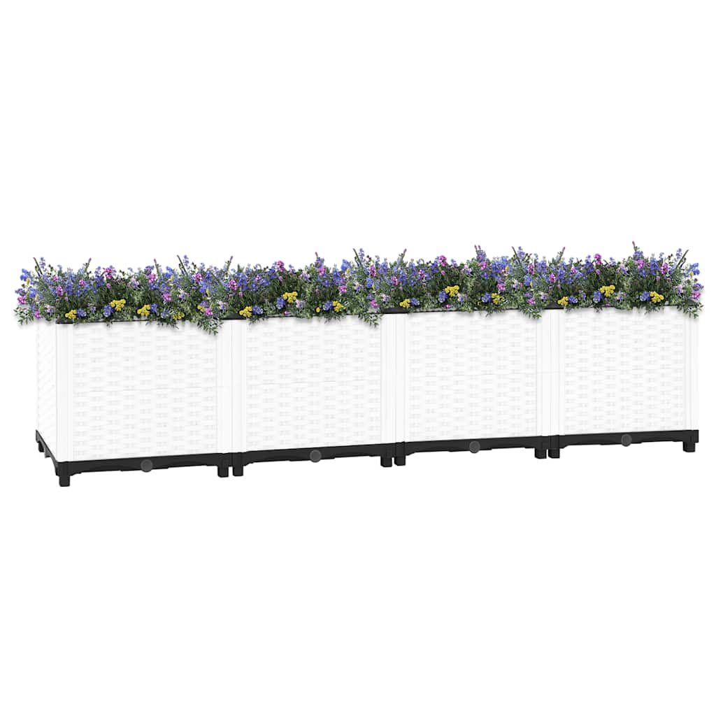 vidaXL Raised Planter, Polypropylene, 160x40x38 cm, Light Grey - Image 8 of 60