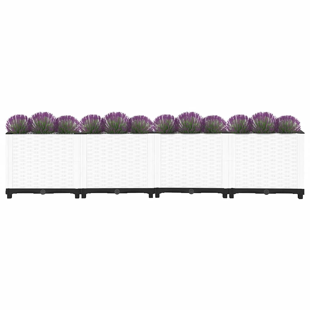 vidaXL Raised Planter, Polypropylene, 160x40x38 cm, Light Grey - Image 12 of 60