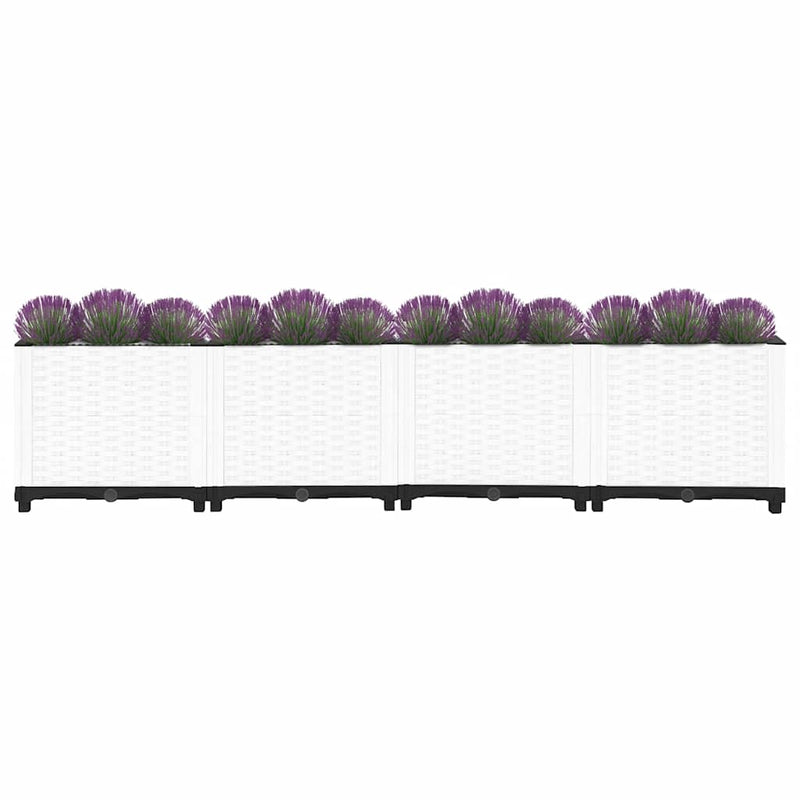 vidaXL Raised Planter, Polypropylene, 160x40x38 cm, Light Grey - Image 12 of 60