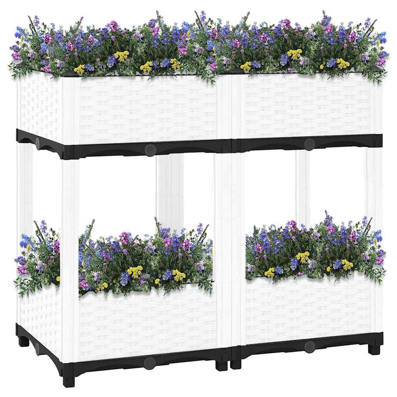 vidaXL Fioriera Rialzata 80x40x38 cm in Polipropilene - Image 6 of 50