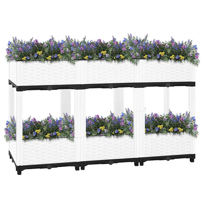 vidaXL Fioriera Rialzata 120x40x71 cm in Polipropilene - Image 2 of 44