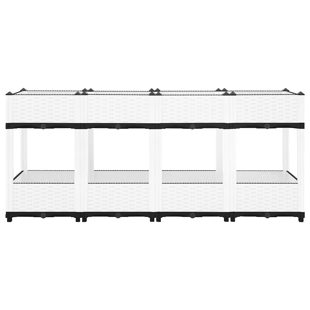 vidaXL Raised Planter, Polypropylene, 160x40x38 cm, Light Grey - Image 15 of 60