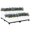 vidaXL Raised Planter, Polypropylene, 80x80x38 cm, Light Grey - Image 3 of 33