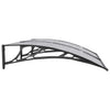 vidaXL Tettoia per Porta Policarbonato 150x100 cm Nera - Image 10 of 18