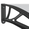 vidaXL Tettoia per Porta Policarbonato 150x100 cm Nera - Image 13 of 18