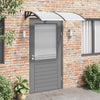 vidaXL Tettoia per Porta Policarbonato 150x100 cm Nera - Image 1 of 18
