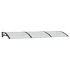 vidaXL Door Canopy, Polycarbonate, 300x100 cm, Black - Image 6 of 24