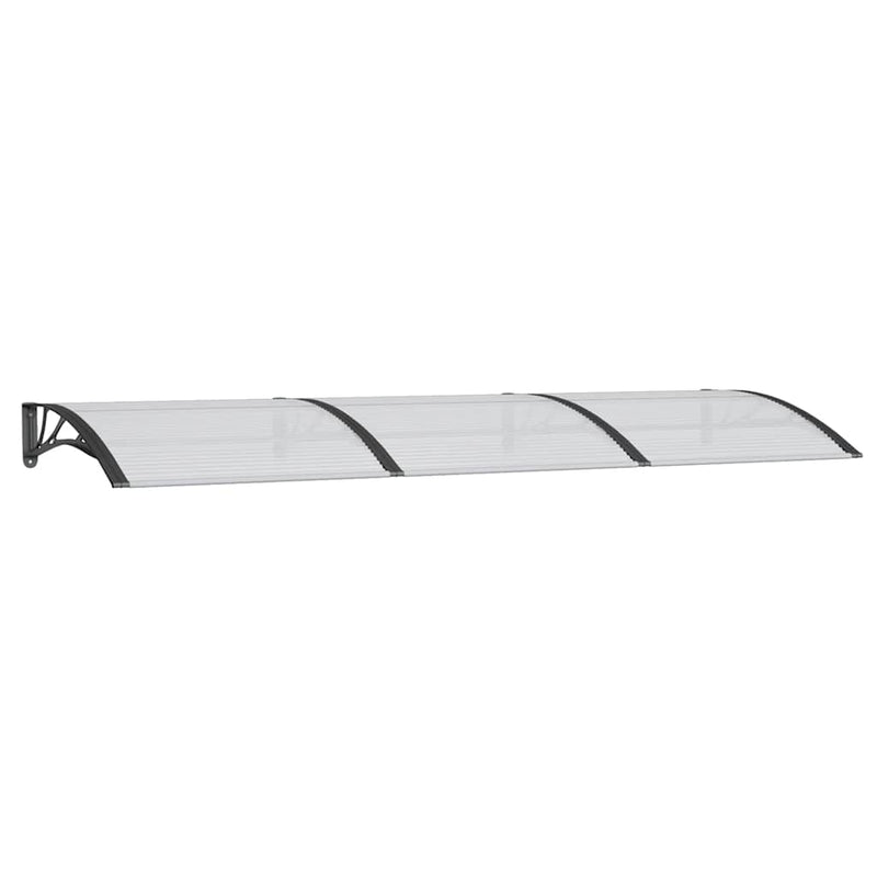 vidaXL Door Canopy, Polycarbonate, 300x100 cm, Black - Image 6 of 24