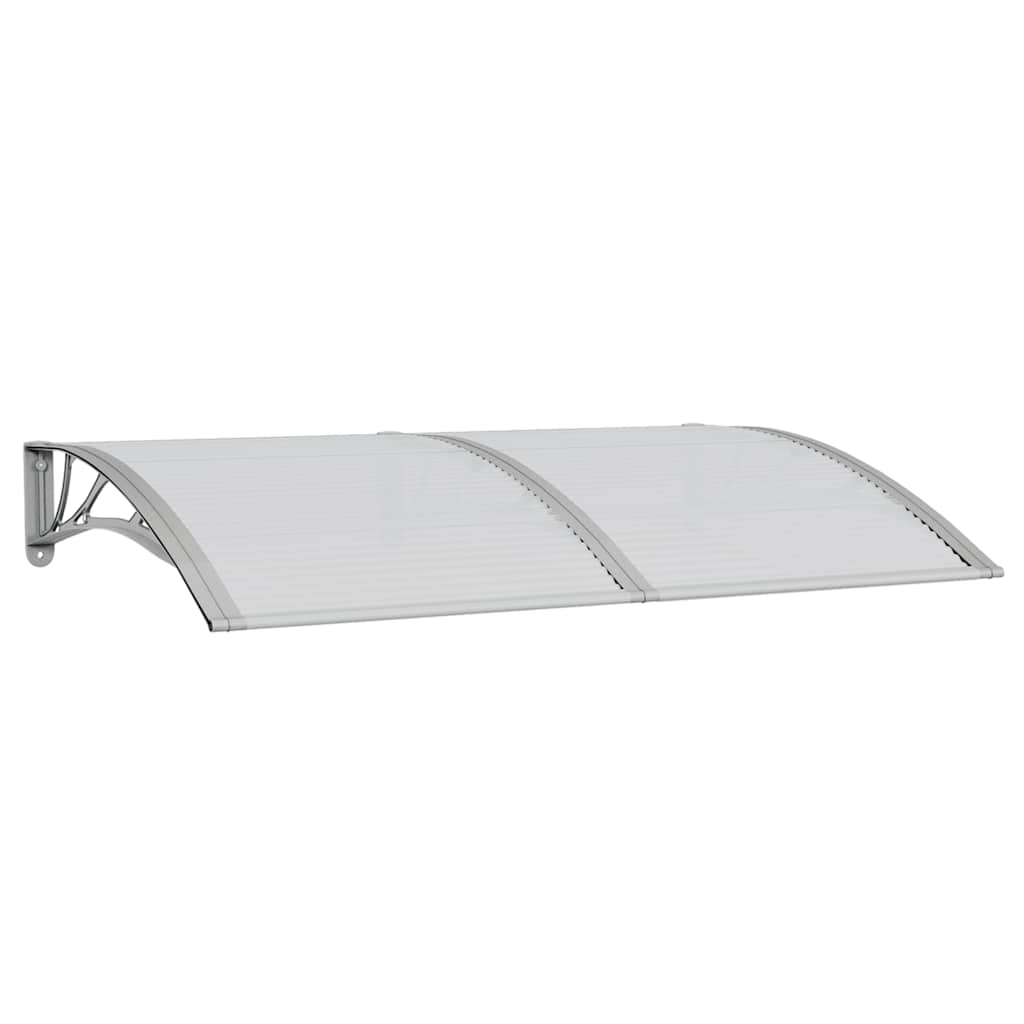 vidaXL Marquesina para Puerta de Policarbonato 150x100 cm Gris - Image 4 of 12