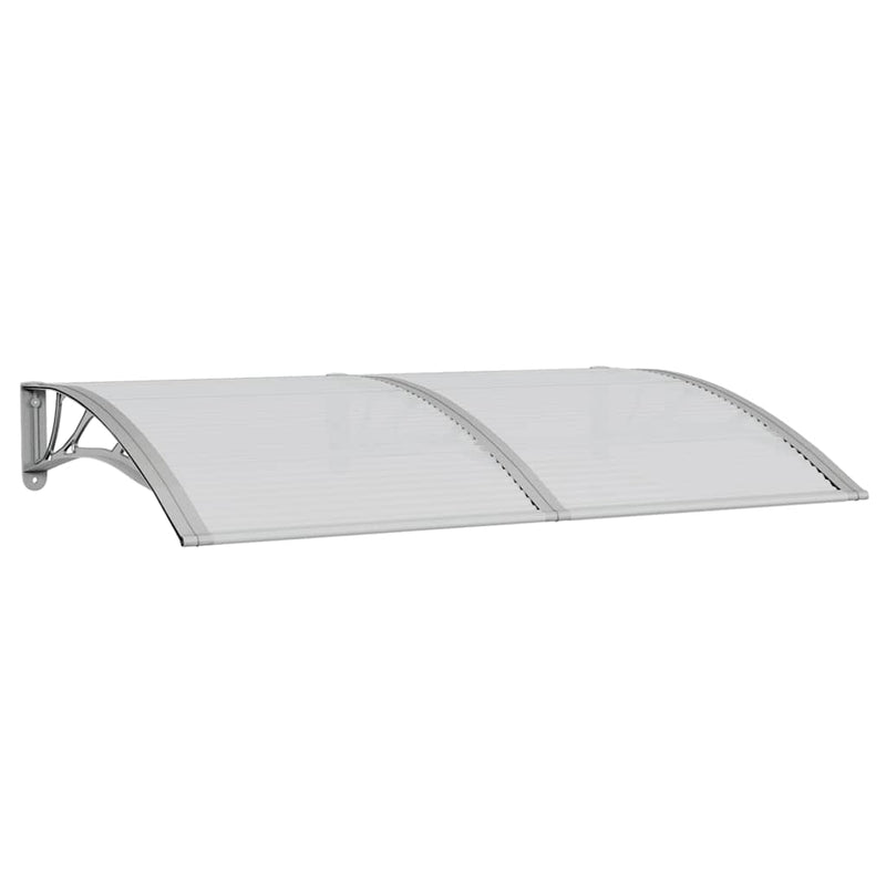 vidaXL Marquesina para Puerta de Policarbonato 150x100 cm Gris - Image 4 of 12