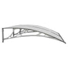 vidaXL Marquesina para Puerta de Policarbonato 150x100 cm Gris - Image 7 of 12