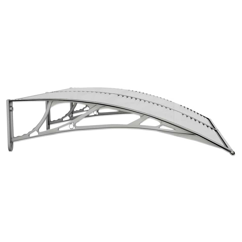 vidaXL Marquesina para Puerta de Policarbonato 150x100 cm Gris - Image 7 of 12