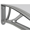 vidaXL Marquesina para Puerta de Policarbonato 150x100 cm Gris - Image 10 of 12