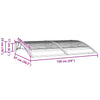 vidaXL Marquesina para Puerta de Policarbonato 150x100 cm Gris - Image 11 of 12
