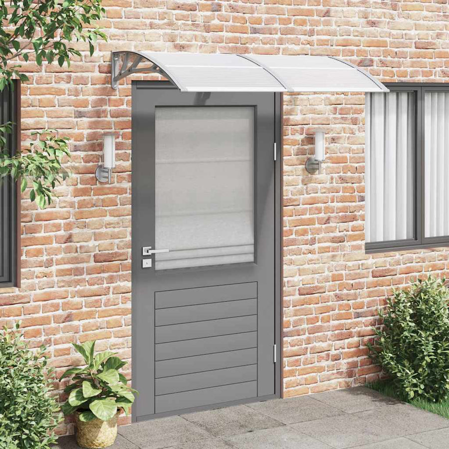 Tettoia per Porta Policarbonato 150x100 cm Grigia - immagine 1 | SolPatio