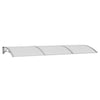 vidaXL Polycarbonate Door Canopy 300x100 cm Grey - Image 2 of 6