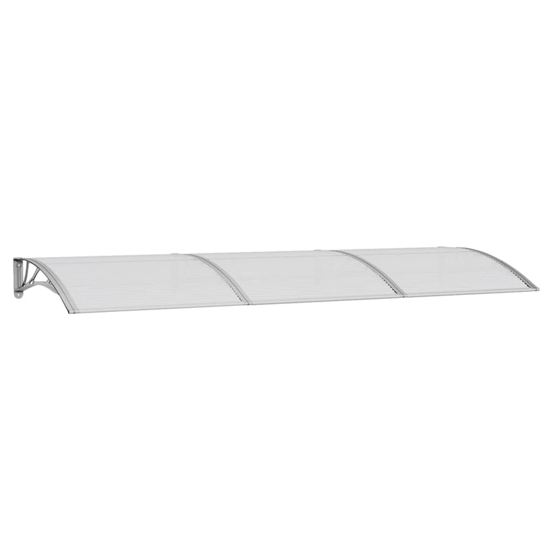 vidaXL Polycarbonate Door Canopy 300x100 cm Grey - Image 2 of 6