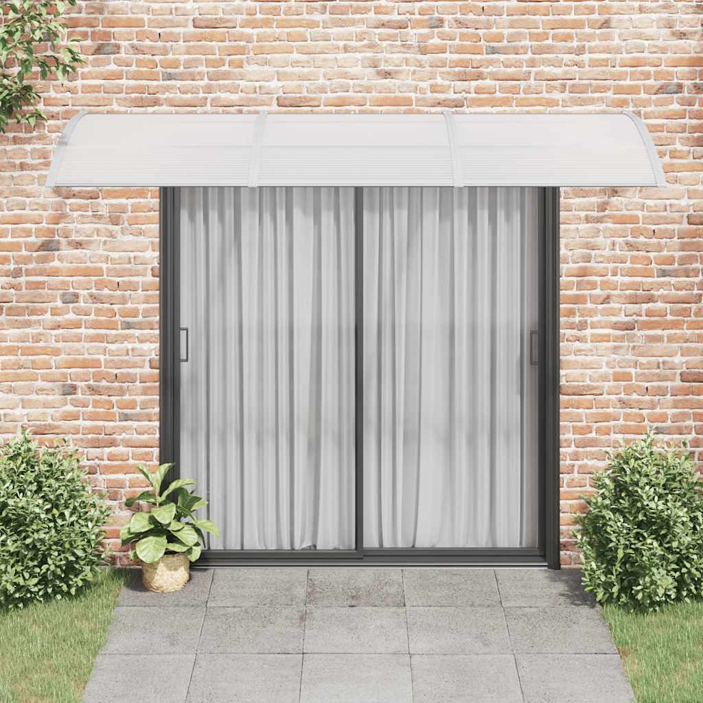 vidaXL Polycarbonate Door Canopy 300x100 cm Grey - Image 3 of 6