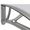 vidaXL Marquesina para Puerta de Policarbonato 150x100 cm Gris - Image 9 of 12