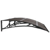vidaXL Tettoia per Porta Policarbonato 150x100 cm Nera - Image 11 of 18