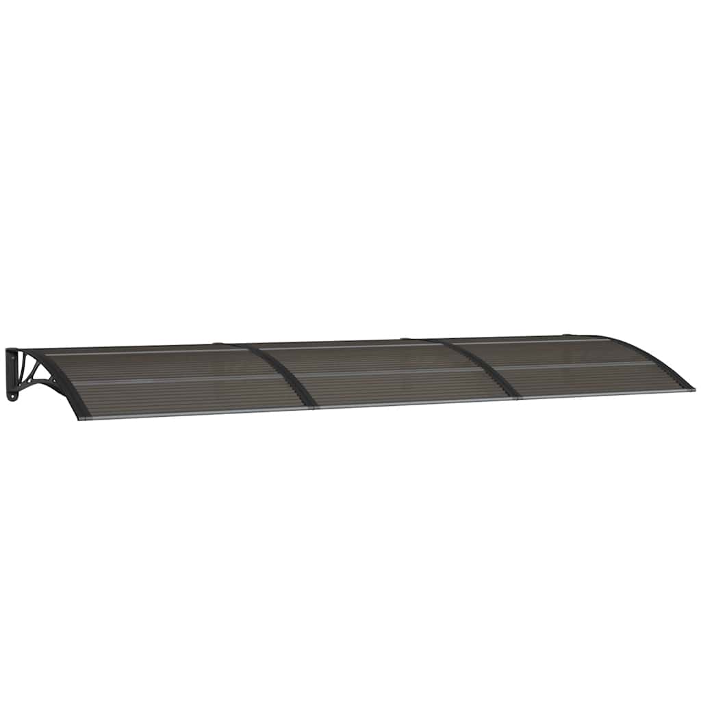 vidaXL Door Canopy, Polycarbonate, 300x100 cm, Black - Image 5 of 24