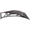 vidaXL Door Canopy, Polycarbonate, 300x100 cm, Black - Image 14 of 24