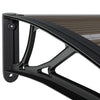 vidaXL Tettoia per Porta Nera 300x100 cm Policarbonato - Image 10 of 12