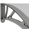Tettoia per Porta in Policarbonato Grigio 300x75 cm - immagine 5 | SolPatio - Image 5 of 6