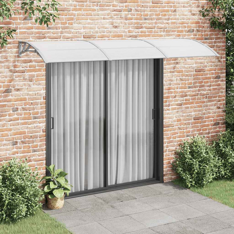 Tettoia per Porta in Policarbonato Grigio 300x75 cm - immagine 1 | SolPatio - Image 1 of 6
