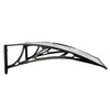 Tettoia per Porta in Policarbonato 150x75 cm Nero e Trasparente - immagine 16 | SolPatio - Image 16 of 24