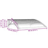 Toldo para puerta vidaXL de policarbonato 150x75 cm Negro y Transparente - Image 21 of 24