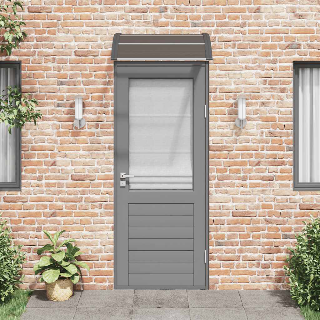 vidaXL Door Canopy, Polycarbonate and ABS, 80 x 75 cm, Black - Image 5 of 12