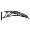 vidaXL Door Canopy, Polycarbonate and ABS, 80 x 75 cm, Black - Image 7 of 12