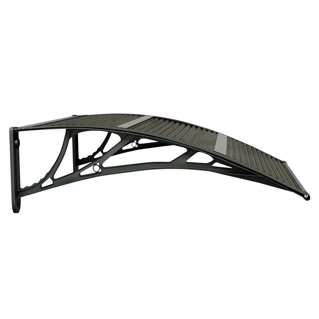 vidaXL Door Canopy, Polycarbonate and ABS, 80 x 75 cm, Black - Image 7 of 12