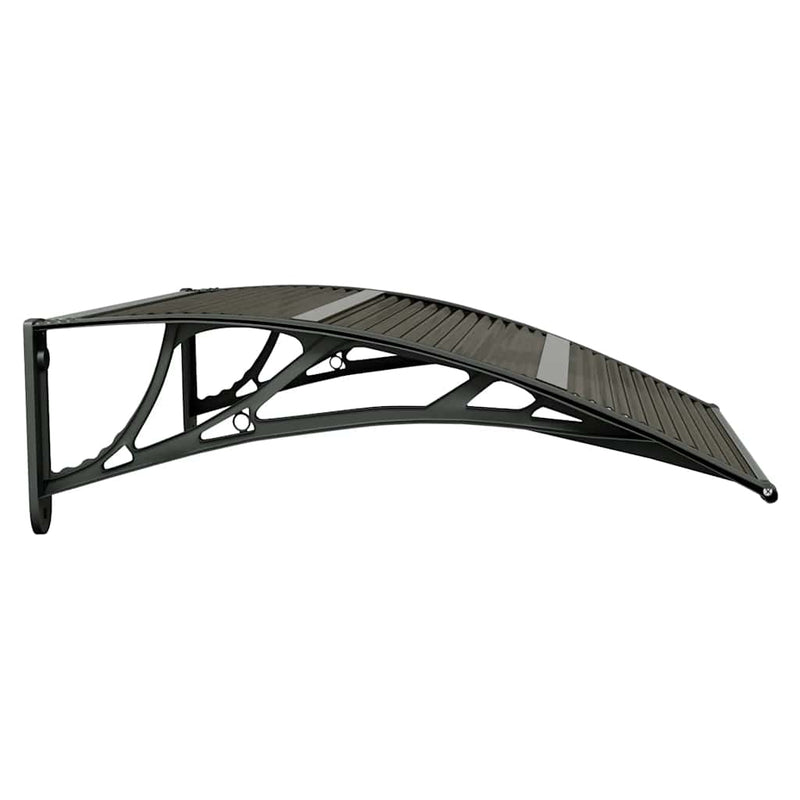 vidaXL Door Canopy, Polycarbonate and ABS, 80 x 75 cm, Black - Image 7 of 12