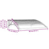 vidaXL Door Canopy, Polycarbonate and ABS, 80 x 75 cm, Black - Image 11 of 12