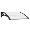 Tettoia per Porta in Policarbonato 150x75 cm Nero e Trasparente - immagine 5 | SolPatio - Image 5 of 24
