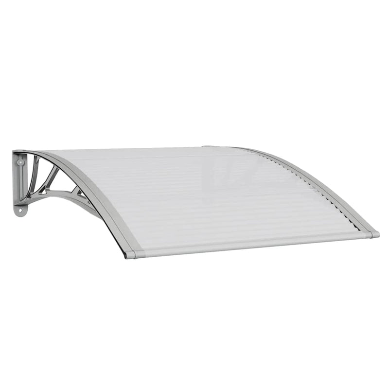vidaXL Marquesina para Puerta de PC 200x75 cm Gris y Transparente - Image 4 of 20