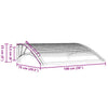 vidaXL Marquesina para Puerta de PC 200x75 cm Gris y Transparente - Image 17 of 20