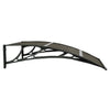 vidaXL Polycarbonate Door Awning, 100x75 cm, Black - Image 4 of 6